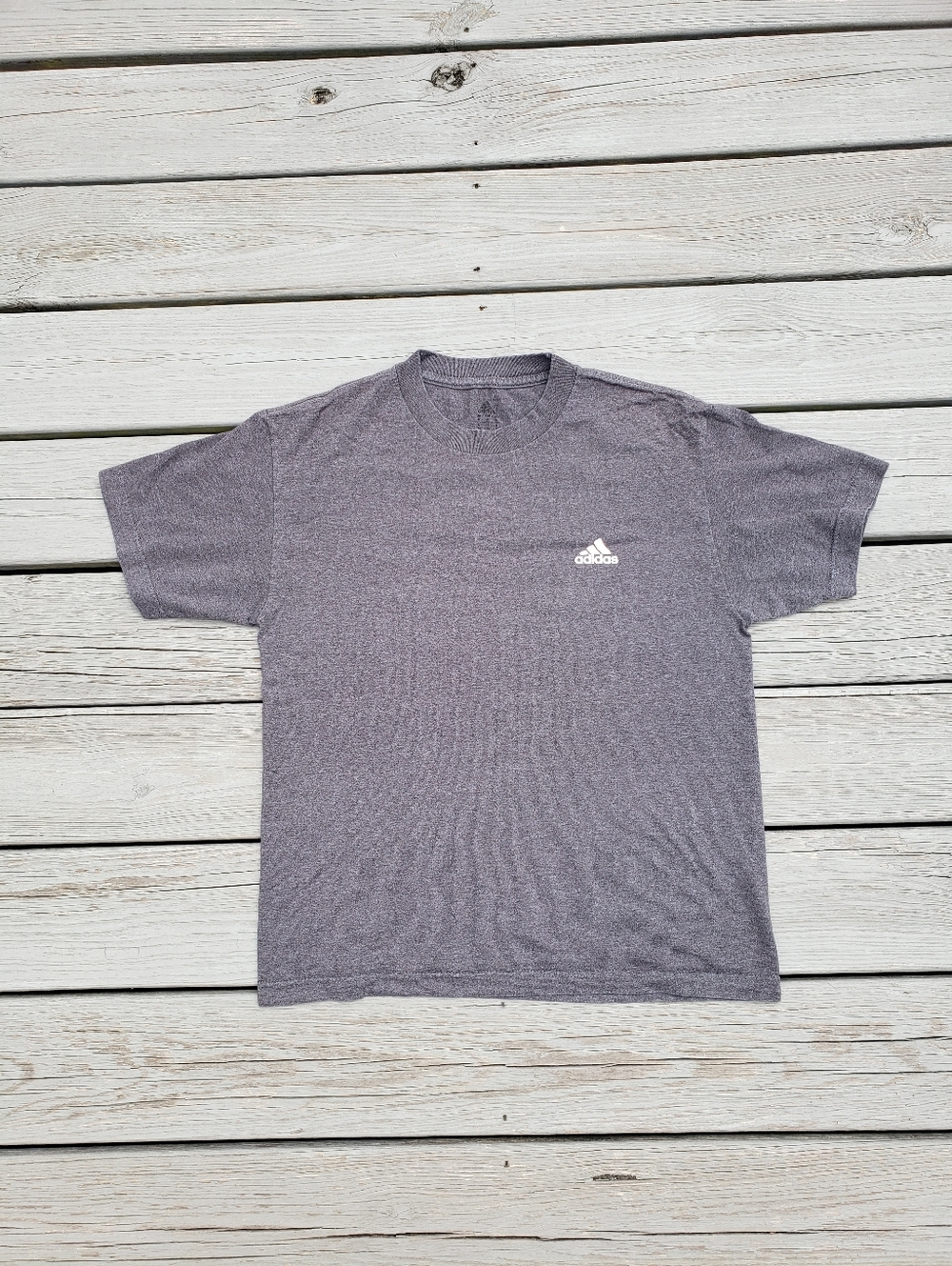 Adidas Mens Grey Logo T-Shirt Size Medium